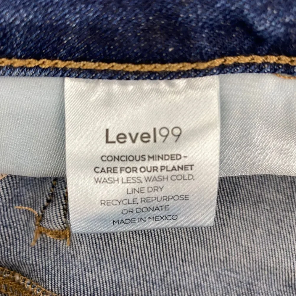 Anthropologie Level 99 Megan Jean Shorts Sz 30 Blue‎ Stretch Denim Cuffed - Picture 6 of 10